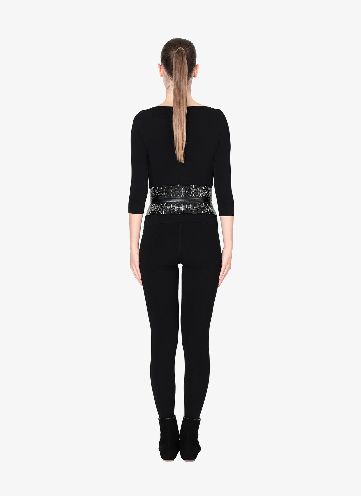 CORSET CUIR LUX BLACK ALAÏA ブラック  CORSET CUIR LUX BLACK